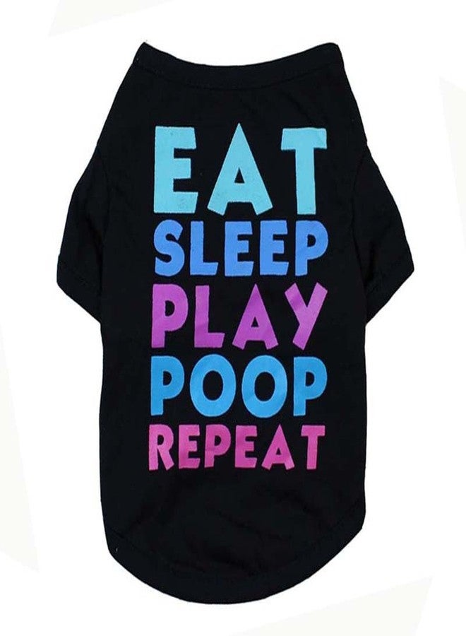 PETANGEL EAT Sleep Play Pattern Dog T-Shirt | Cute Pet Cotton Breathable Sweatshirt for Medium Large Dogs (Size: 3XL, Chest: 70cm, Back Length: 52cm) - Image 1